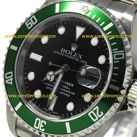 rolex ghiera verde quadrante nero prezzo|rolex sottomarino stampato.